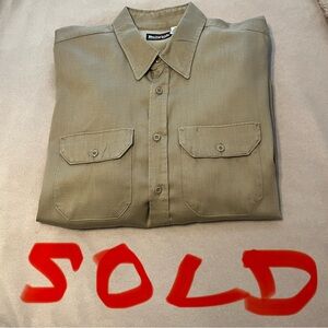 SOLD - BULWARK FR Khaki Button Down Shirt